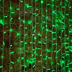NEON-NIGHT Светов. занавес 2м светодиод. (LED) зеленый 22Вт 220-230В 235-114 - фото 90997