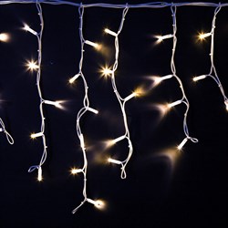 NEON-NIGHT Гирлянда Айсикл (бахрома) светодиодный, 4,0 х 0,6 м, белый провод "КАУЧУК", 230 В, диоды белые, 128 LED 255-205 - фото 91099
