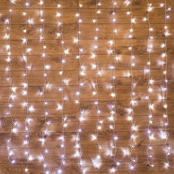 NEON-NIGHT Гирлянда "Светодиодный Дождь" 1,5х1,5м, свечение с динамикой, прозрачный провод, 230 В, диоды БЕЛЫЕ 235-035 - фото 91174