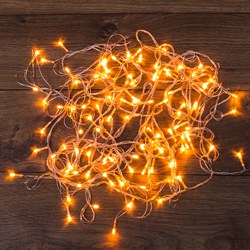 NEON-NIGHT Гирлянда светодиодная универсальная 100 LED ТЕПЛЫЙ БЕЛЫЙ 10 метров, прозрачный ПВХ, с контроллером 303-063 - фото 91242