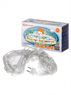 TDM Гирлянда новогодняя "Сеть" 1,5х1,5 м, белый свет,  8 режимов, наружное использование, IP44, SQ0361-0030 - фото 91287