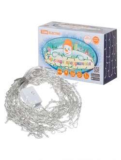 TDM Гирлянда новогодняя "Бахрома" 2,5х0,6 м, белый свет,  8 режимов, наружное использование, IP44, SQ0361-0032 - фото 91295