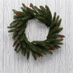 NEON-NIGHT Еловый венок с ягодами Ø 45 см, литой 307-149 - фото 91296