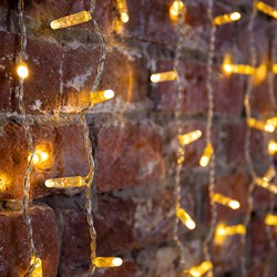 Гирлянда светодиодная Занавес 2x1,5м 192 LED ТЕПЛЫЙ БЕЛЫЙ прозрачный ПВХ IP65 эффект мерцания 230В соединяется NEON-NIGHT шнур в комплекте 235-316-6 - фото 91392