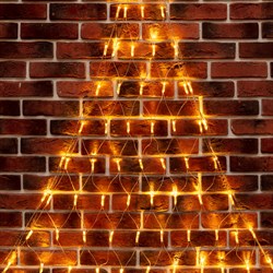 Гирлянда Сеть 2x2x1.5 м, свечение с динамикой, прозрачный ПВХ, 136 LED, 230 В, цвет свечения теплый белый (контроллер в комлекте) 215-056 - фото 91418