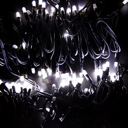 NEON-NIGHT Гирлянда модульная "Дюраплей LED" 100% Flashing, 20м, черный каучук, 200 диодов, Белая 315-165 - фото 91425