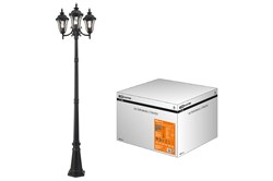 TDM Светильник садово-парковый "Вена" 3х60 Вт, столб, H2300 мм, алюм., прозрачное/черный, Е27 SQ0330-2010 - фото 93257