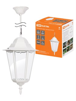 TDM Светильник 6100-25 садово-парковый шестигранник, 100Вт, подвес,белый SQ0330-0070 - фото 93613