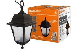 TDM Светильник садово-парковый НСУ 04-60-001 четырехгранник, подвес, пластик, расс.пластик, черный SQ0330-0766 - фото 93618