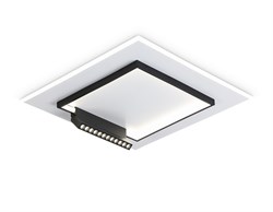 Ambrella Потолочный светодиодный светильник FL51455/1+1 WH/BK белый/черный 72W 3000K-6400K+4200K 500*500*80 (ПДУ РАДИО 2.4G) FL51455 - фото 94225