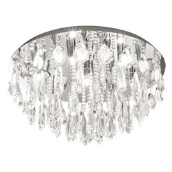 Eglo  Светильник потолочный CALAONDA, 7х33W(G9), Ø580, H310, хром/хрусталь 93413 - фото 94485