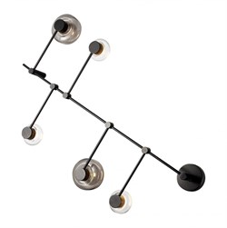 ST LUCE  SL6005.401.05 Светильник настенно-потолочный Черный/Дымчатый, Прозрачный LED 5*3W SL6005.401.05 - фото 95826