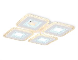 Ambrella Светильник потолочный светодиодный с пультом FA4004/4 WH белый 100W 3000K+6400K/4200K/6400K+3000K 395*395*85 (ПДУ ИК) FA4004 - фото 96212