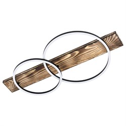 Eglo 99408 Светод. потол. светильник BOYAL, 2х12W(LED), L780, B400, H90, 2x1700lm, сталь, дерево, черный, 99408 - фото 96534