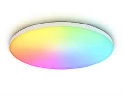 Ambrella Потолочный светодиодный светильник с Wi-Fi Яндекс Алисой/Tuya/Smart Home/Alexa FZ2002 WH белый IP54 25W 3000K-6500K+RGB D370*55 (ПДУ ИК) FZ2002 - фото 96678