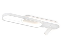 Ambrella Светильник светодиодный настенно-потолочный с пультом FL5108/2+1 WH белый 53W 3000K/4200K/6400K+4200K 600*120*110 (ПДУ ИК) FL5108 - фото 96724