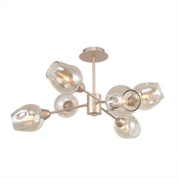 F-Promo Tilda потолочная люстра каркас золотого цвета, плафоны из стекла в цвете шампанского 2658-6U 2658-6U - фото 97096