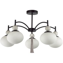 Lumion 8273/5C NEOCLASSI черный, серый/белый металл, керамика/стекло Люстра потолочная Е14 5*40W 220V GLORIYA 8273/5C - фото 97155