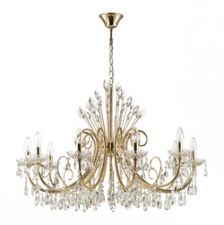 Odeon Light 4977/10 HALL ODL23 000 золотой/хрусталь Люстра E14 10*40W VERSIA 4977/10 - фото 97256