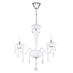 Eglo Люстра CARPENTO, 3х40W (Е14), ?540, H1200, стекло/белый 39112 - фото 97359