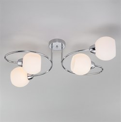 Eurosvet Потолочная люстра со стеклянными плафонами 30136/4 хром a052675 - фото 97453