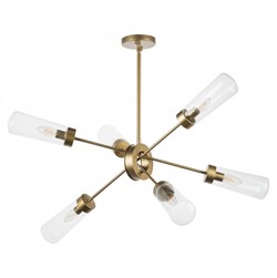 Lightstar 690063 (MD22506-6A ) Люстра CROTONE 6х40W E14 ШАМПАНЬ/ЗОЛОТО/ПРОЗРАЧНЫЙ (в комплекте), шт 690063 - фото 97592