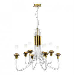 ST LUCE SL1241.203.08 Люстра подвесная Золотистый/Белый E14 8*40W SL1241.203.08 - фото 97601