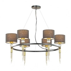 Lumion 4516/6 NEOCLASSI LN21 116 античная латунь, черный Люстра E27 6*60W 220V SANTIAGO 4516/6 - фото 97777