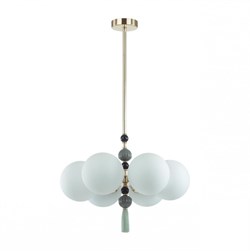 Odeon Light 5405/6 MODERN ODL_EX23 35 золотой/серый/зеленый/белый матовый металл/керамика/ткань Люстра E14 6*40W PALLE 5405/6 - фото 97811