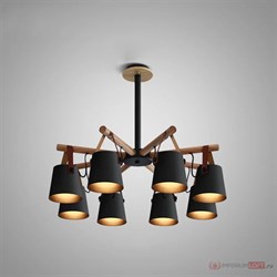 ImperiumLoft Люстра потолочная на штанге NATURA C8 black 178002-26 - фото 97824