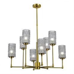 ST Luce SL1240.303.08 Люстра подвесная Латунь/Дымчатый E27 8*60W SL1240.303.08 - фото 97892