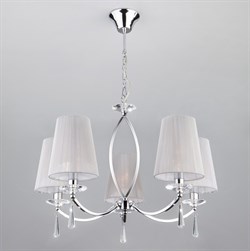 Eurosvet Подвесная люстра с хрусталем 60079/5 хром 00000085988 - фото 98099