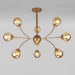 Eurosvet Потолочная люстра со стеклянными плафонами 30179 матовое золото a057440 - фото 98266