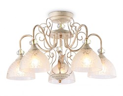 Ambrella Потолочная люстра TR3057/5 BG/GD/FR бежевый/золото/белый матовый E27/5 max 40W D600*380 TR3057 - фото 98347