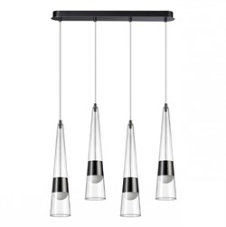 Odeon Light 5044/42L L-VISION ODL24 301 глянц.темн.хром/прозрачный/металл/стекло Люстра LED 42W 3000K 4167Лм LUMP 5044/42L - фото 98362