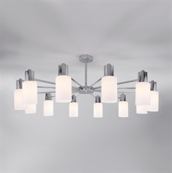Eurosvet Потолочная люстра со стеклянными плафонами 70160/12 хром a057112 - фото 98430