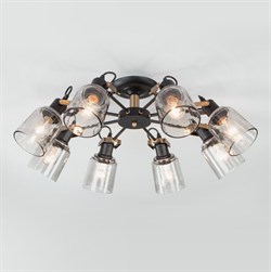 Eurosvet Потолочная люстра в стиле лофт 70111/8 черный a047619 - фото 98464