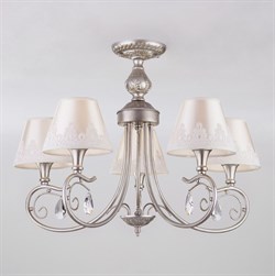 Eurosvet Классическая люстра с абажурами 60069/5 серебро 00000083400 - фото 98474