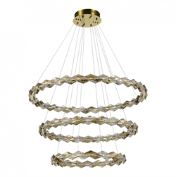 ST Luce SL6009.203.03 Люстра подвесная Хром/Прозрачный,Янтарный LED 1*75W 3000K SL6009.203.03 - фото 98631