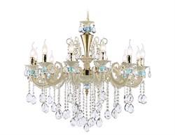 Ambrella Подвесная люстра с хрусталем TR4929/12 GD/WH/CL золото/белый/прозрачный E14*12 max 40W D910*680 TR4929 - фото 98785