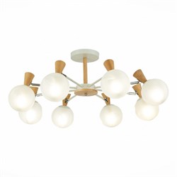 Evoluce SLE220702-08 люстра потолочная белый, светлое дерево/Белый E14 8*40W SLE220702-08 - фото 98962