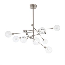 ST Luce SL377.342.08 Люстра потолочная Никель/Прозрачный LED 8*4,5W 4000K SL377.342.08 - фото 99029