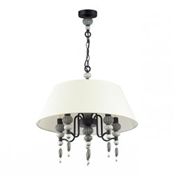 Odeon Light 4896/5A MODERN ODL_EX23 27 черный матов./серый/молочный металл/керамика/ткань Люстра E14 5*40W SOCHI 4896/5A - фото 99329