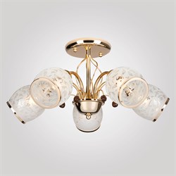 Eurosvet 30026/5 золото Потолочная люстра со стеклянными плафонами 00000073715 - фото 99332