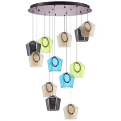 Lightstar 796229 Люстра CARAMELLO LED 12х6W 1400LM КОФЕЙНЫЙ/МУЛЬТИКОЛОР 3000K, шт 796229 - фото 99334