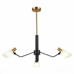 Evoluce SLE205403-03 люстра подвесная чёрный, латунь / белый E14 3*60W SLE205403-03 - фото 99380