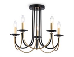 Ambrella Подвесная люстра со сменной лампой TR9621/5 BK/CGD черный/золото E14/5 max 40W D570*410 TR9621 - фото 99668