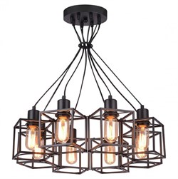 Lussole LOFT Металл Черный /  Металл Люстра E27 60W LSP-9541 - фото 99776