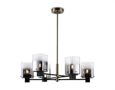 Ambrella Светильник подвесной LH57041/6 BK/DBS/SM черный/темная латунь/дымчатый E14/6 max 40W D690*690 LH57041