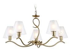 Ambrella Светильник подвесной LH57091/5 BS/FR латунь/белый матовый E14/5 max 40W D690*790 LH57091